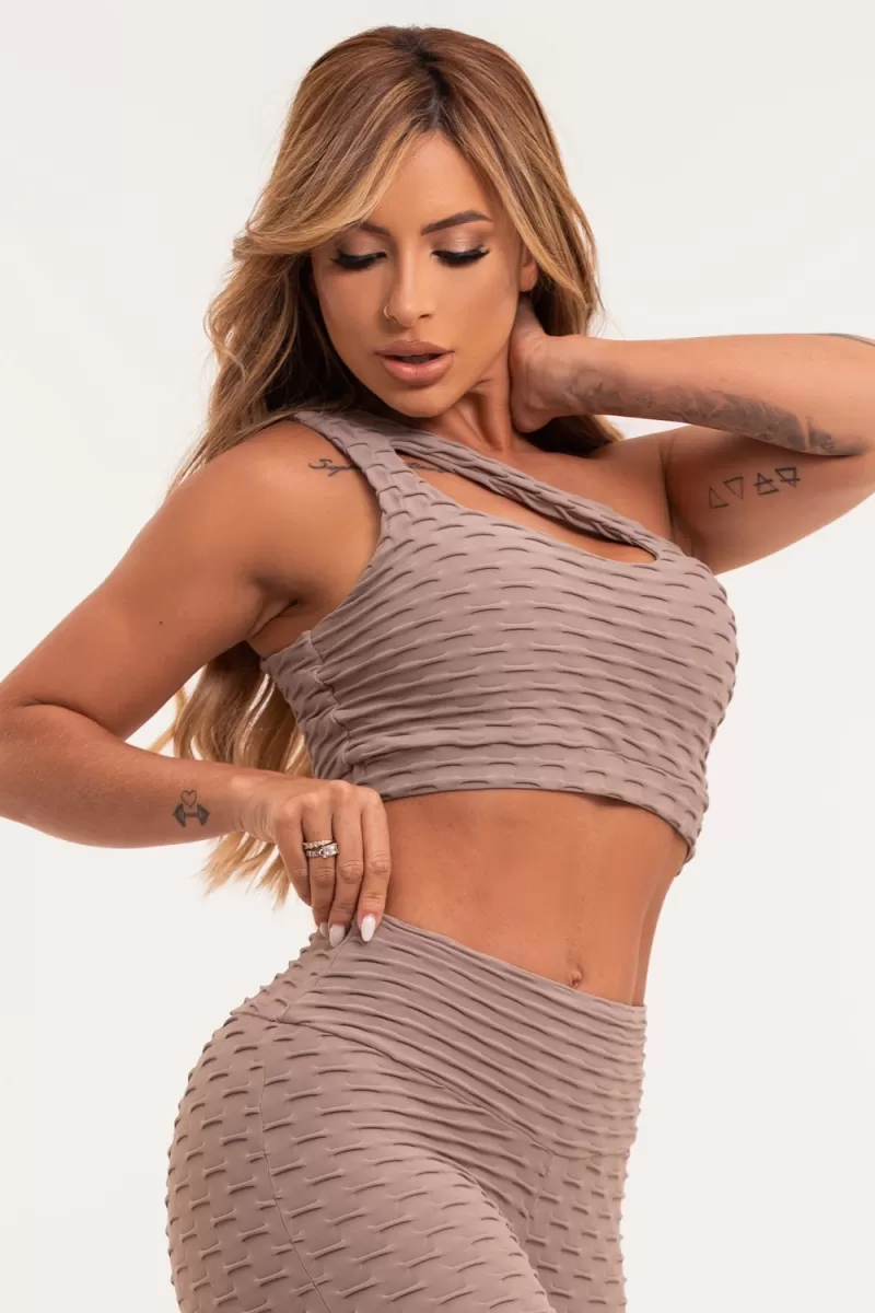 ZNG - TOP BROCADO KAKI - TOP660