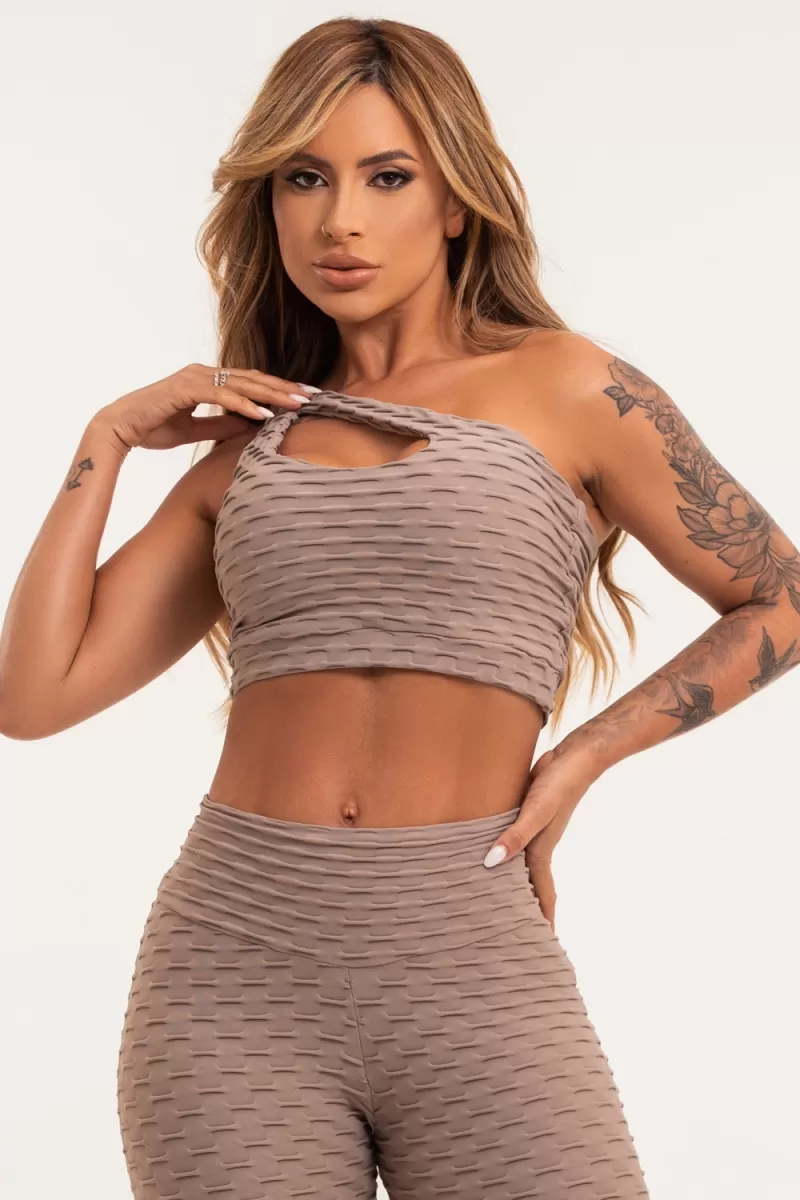 ZNG - TOP BROCADO KAKI - TOP660