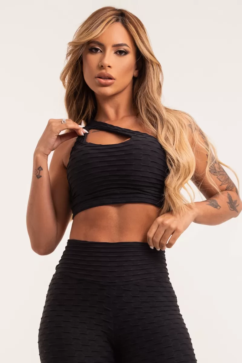 ZNG - TOP BROCADO BLACK - TOP661