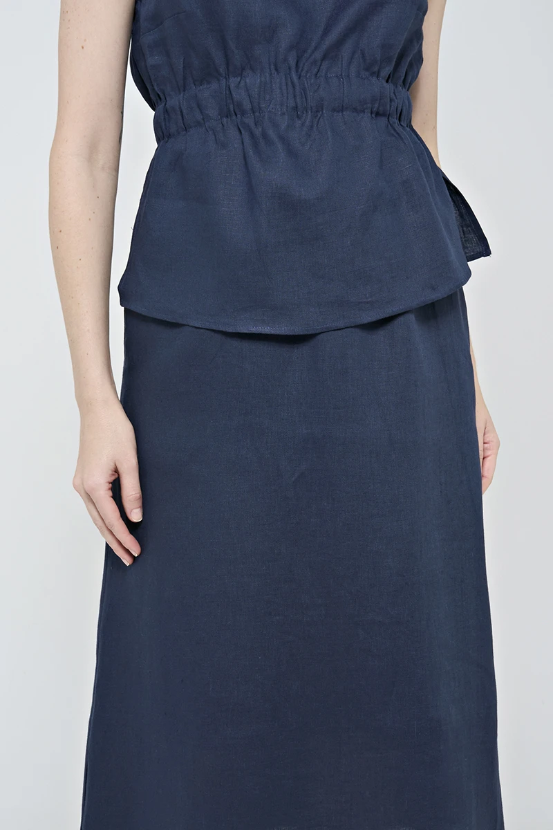 Hidrogênio - NAVY WIDE ELASTIC TANK TOP - 20558004
