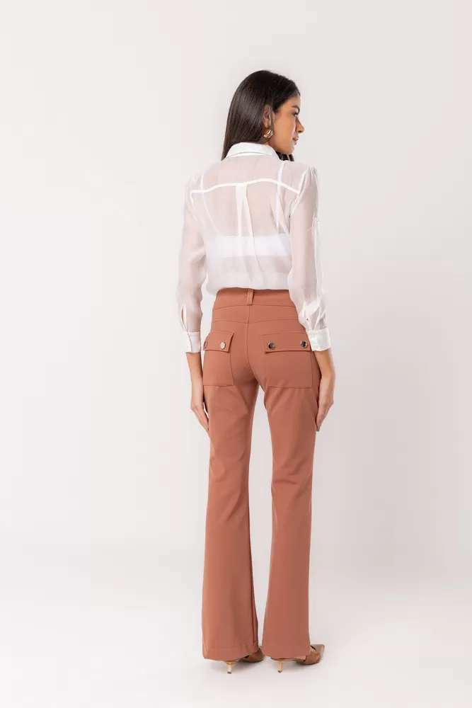 Hidrogênio - CALÇA RETA ROSA CHOCOLATE - 20283032