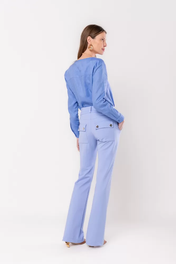 Hidrogênio - PINK LIGHT BLUE STRAIGHT PANTS - 20283078