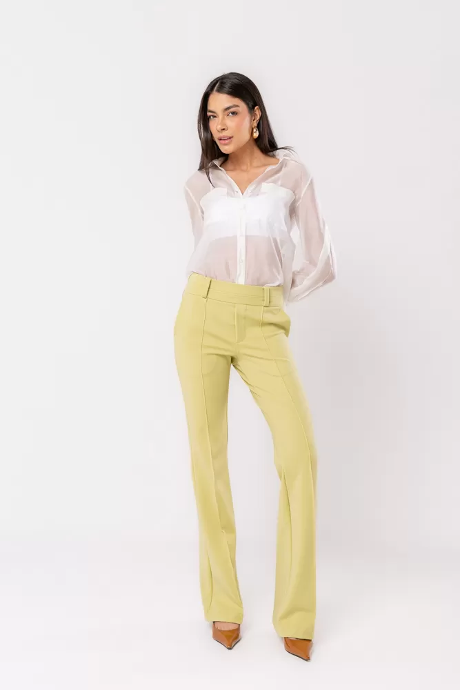 Hidrogênio - CALÇA RETA ROSA VERDE CLARO - 20283462