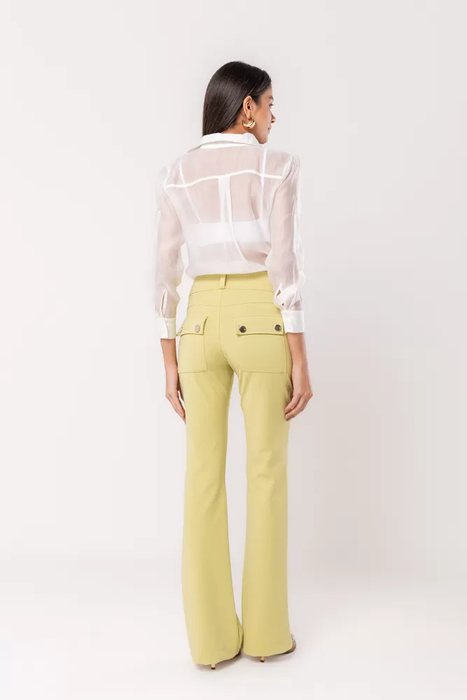 Hidrogênio - CALÇA RETA ROSA VERDE CLARO - 20283462