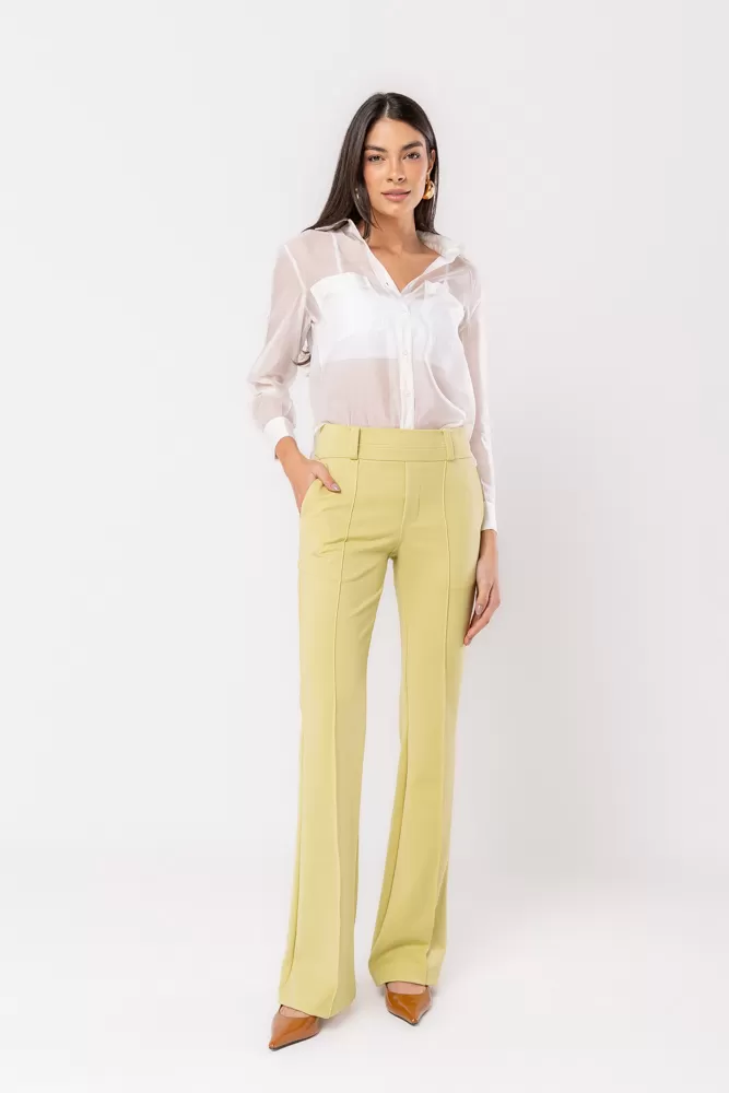 Hidrogênio - CALÇA RETA ROSA VERDE CLARO - 20283462