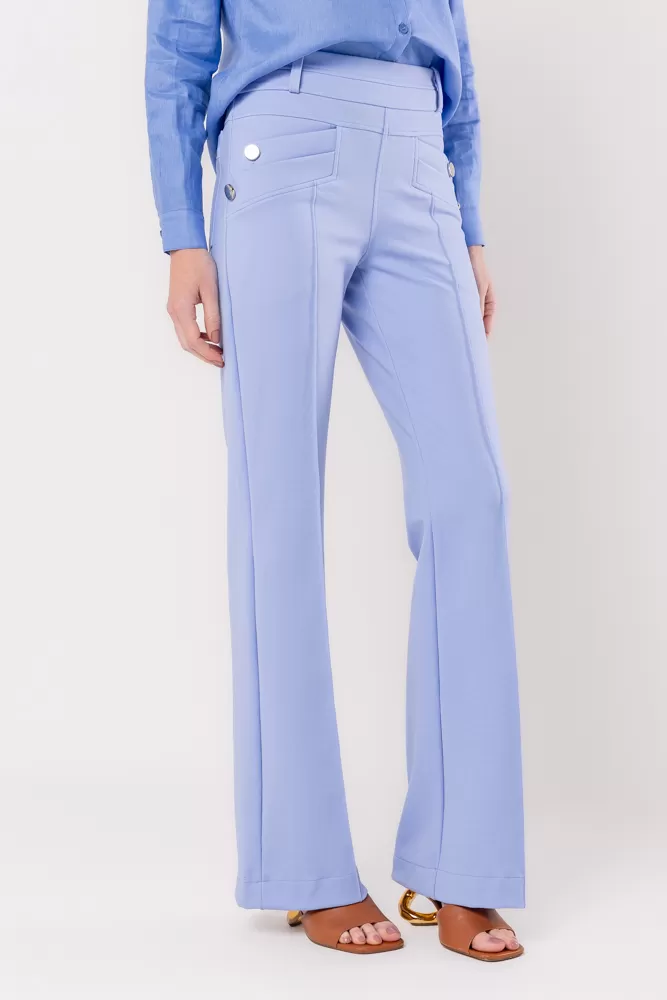 Hidrogênio - Flare pants with light blue blackberry lapels - 20359078