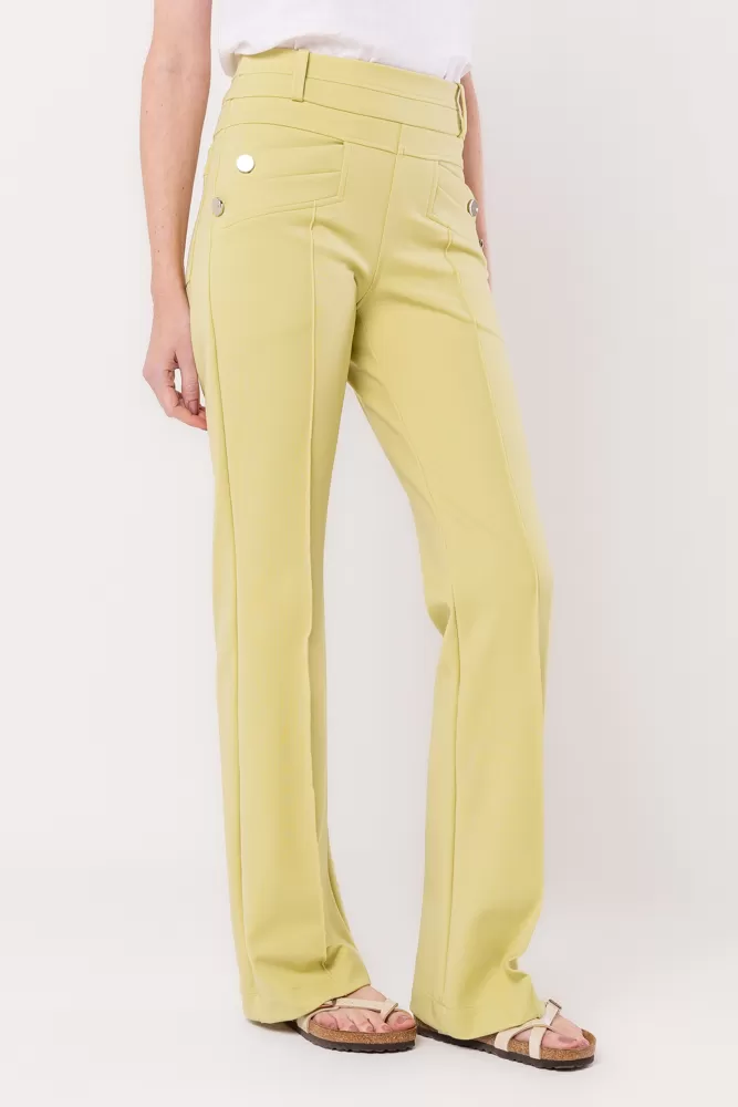 Hidrogênio - Flare pants with light green blackberry lapels - 20359462
