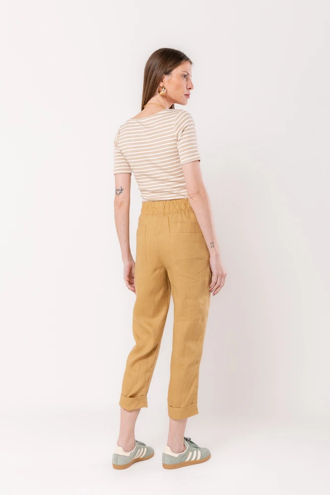 Hidrogênio - CALÇA CENOURA POLIANA LINHO 100% CANGURU - 19886580