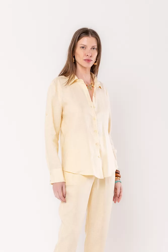 Hidrogênio - CAMISA DE LINHO 100% TERRA - 19875332