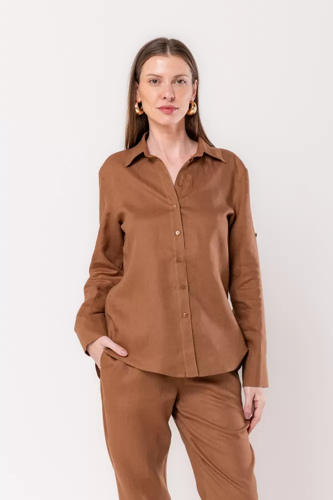 Hidrogênio - CAMISA DE LINHO 100% BEAR - 19875585