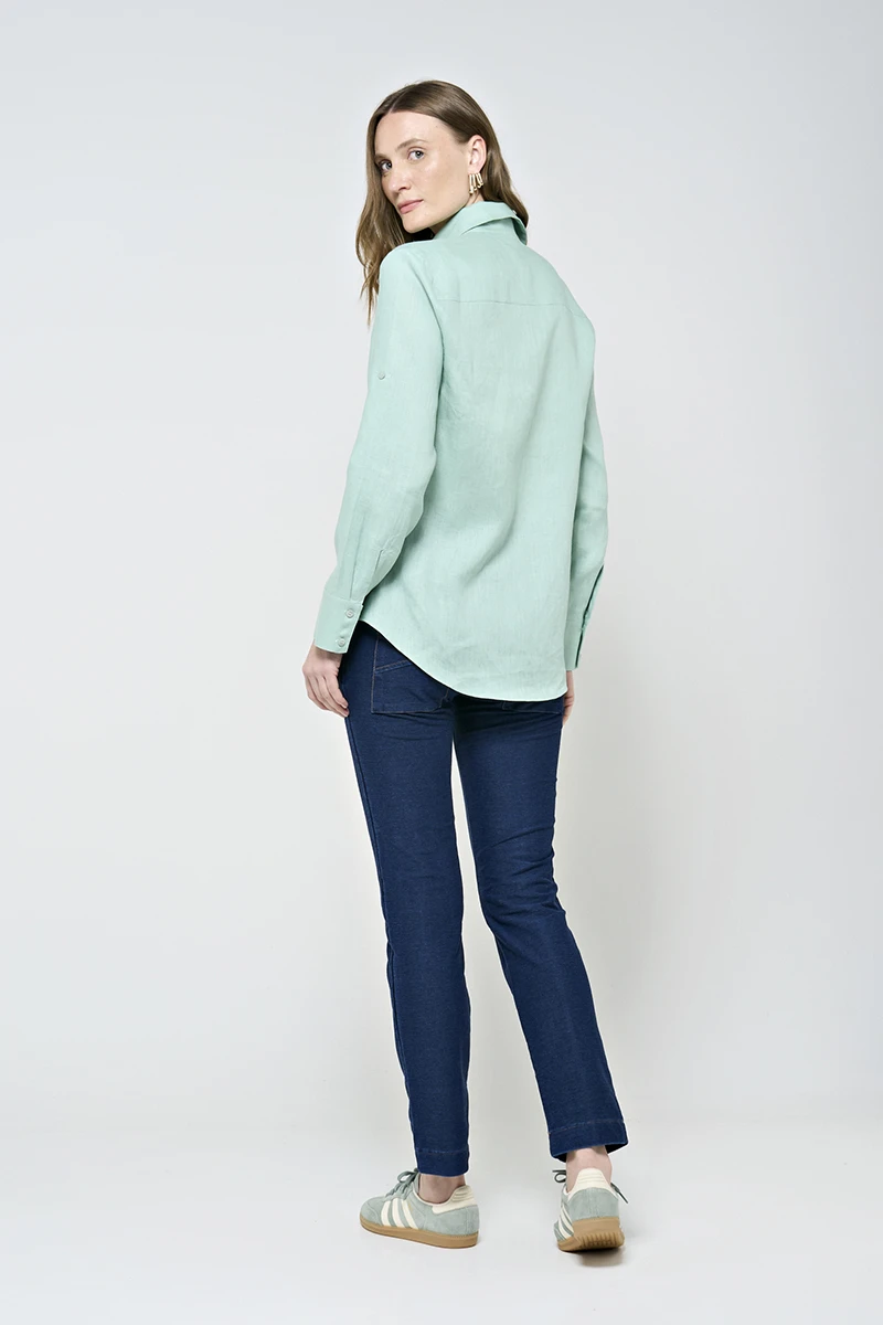 Hidrogênio - CAMISA DE LINHO 100% PEPPERMINT - 19875583