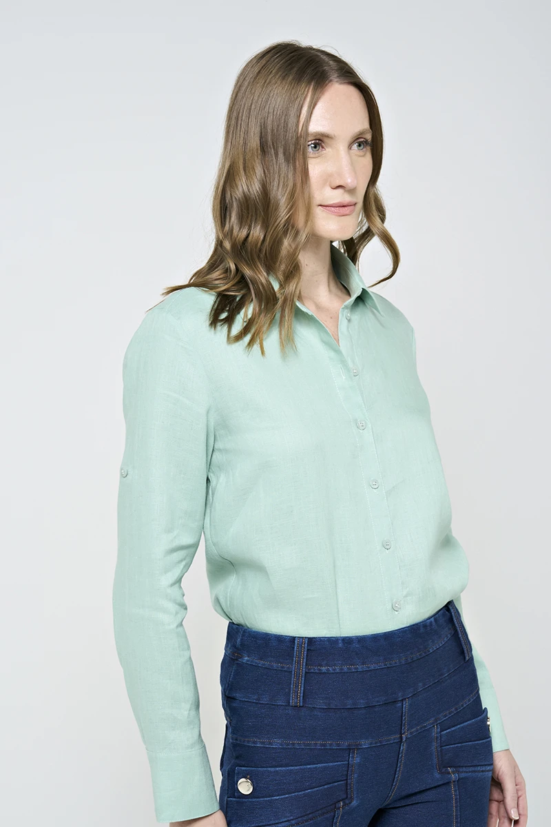 Hidrogênio - CAMISA DE LINHO 100% PEPPERMINT - 19875583