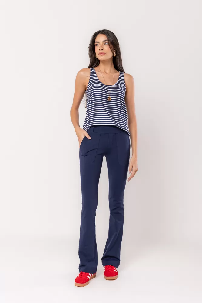 Hidrogênio - ANA CAROLINA ECLIPSE FLARE PANTS WITH TOPSTITCH LINE - 19460207