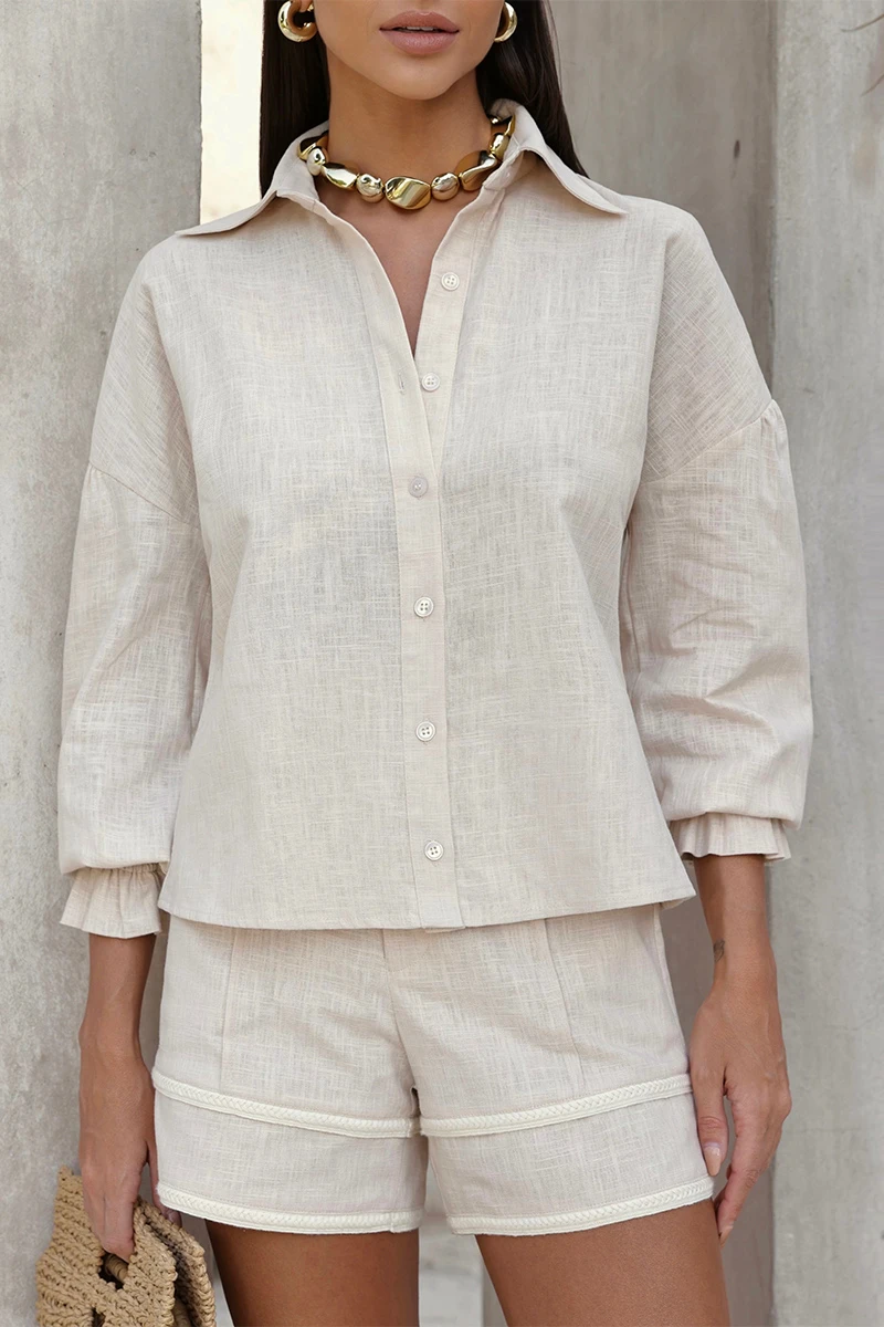 Dot Clothing - Dot Clothing Penélope Linen Off White Shirt - 2811OFF