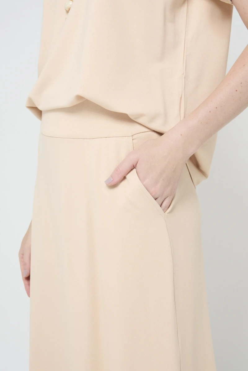 Hidrogênio - SAIA LONGUETE C/ BOLSOS SAND - 20533071