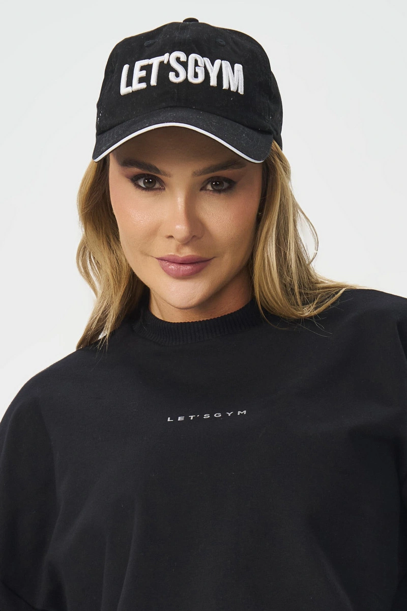 Lets Gym - Boné Letsgym Preto - 2575PT