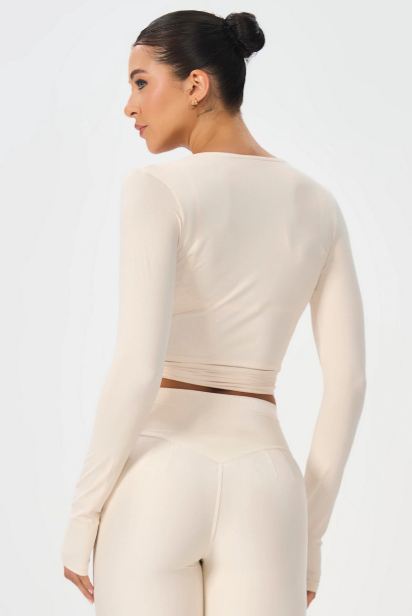 Lets Gym - Cropped Cropped Equilibrium Off White - 2886OFW