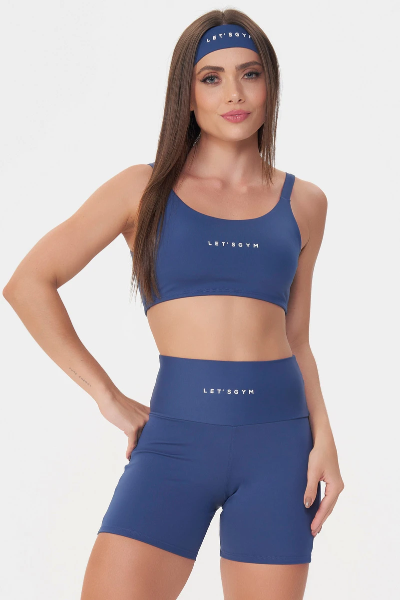 Lets Gym - Basic Colors Top Indigo Blue - 2906AZI