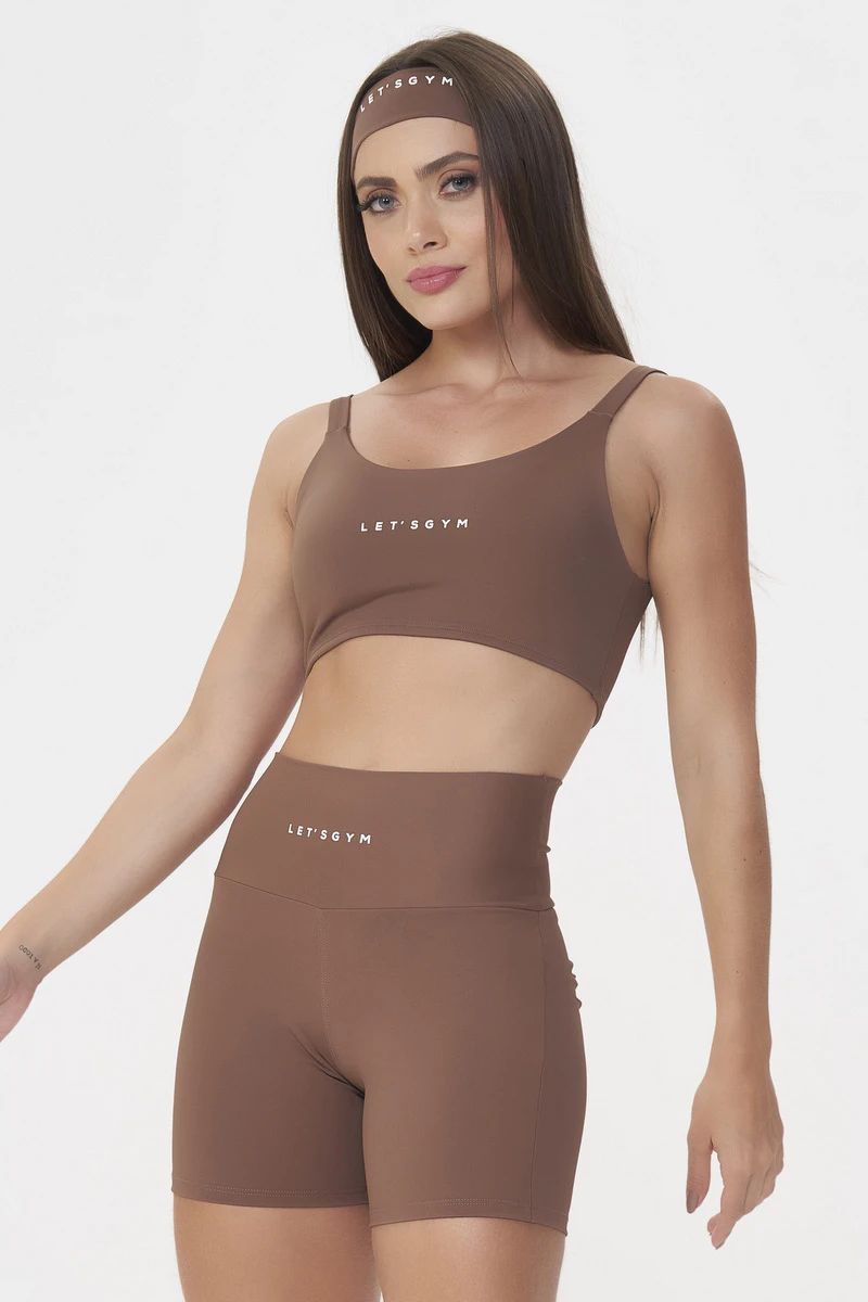 Lets Gym - Sports bra Basic Colors Brown - 2906MR