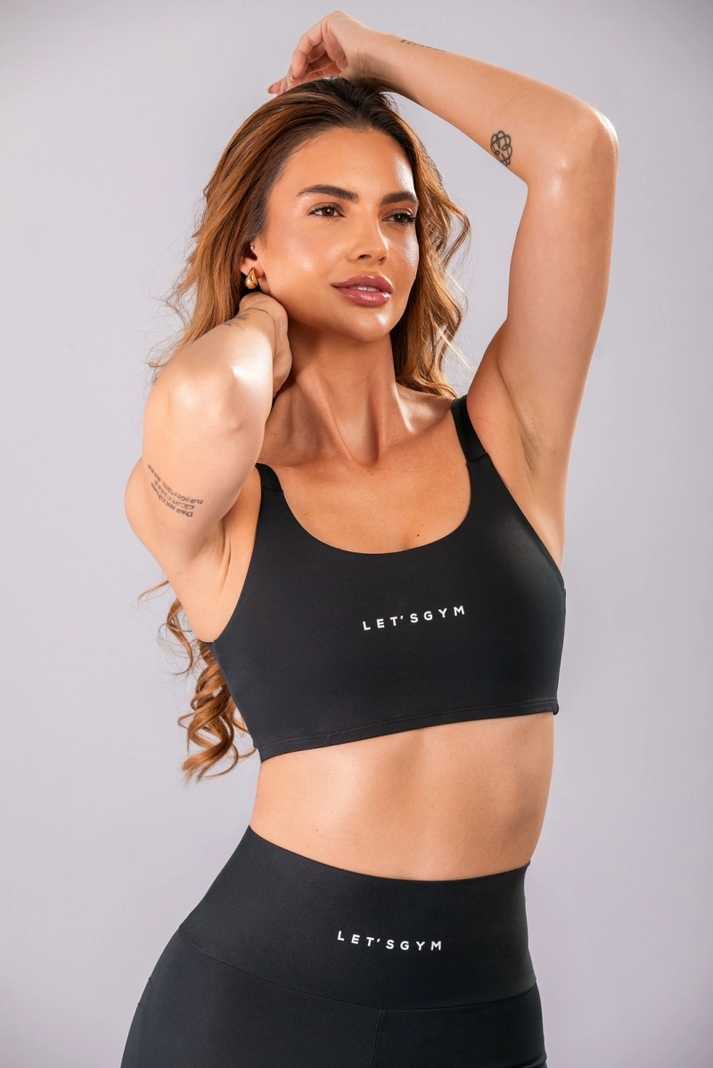 Lets Gym - Top Basic Colors Preto - 2906PT