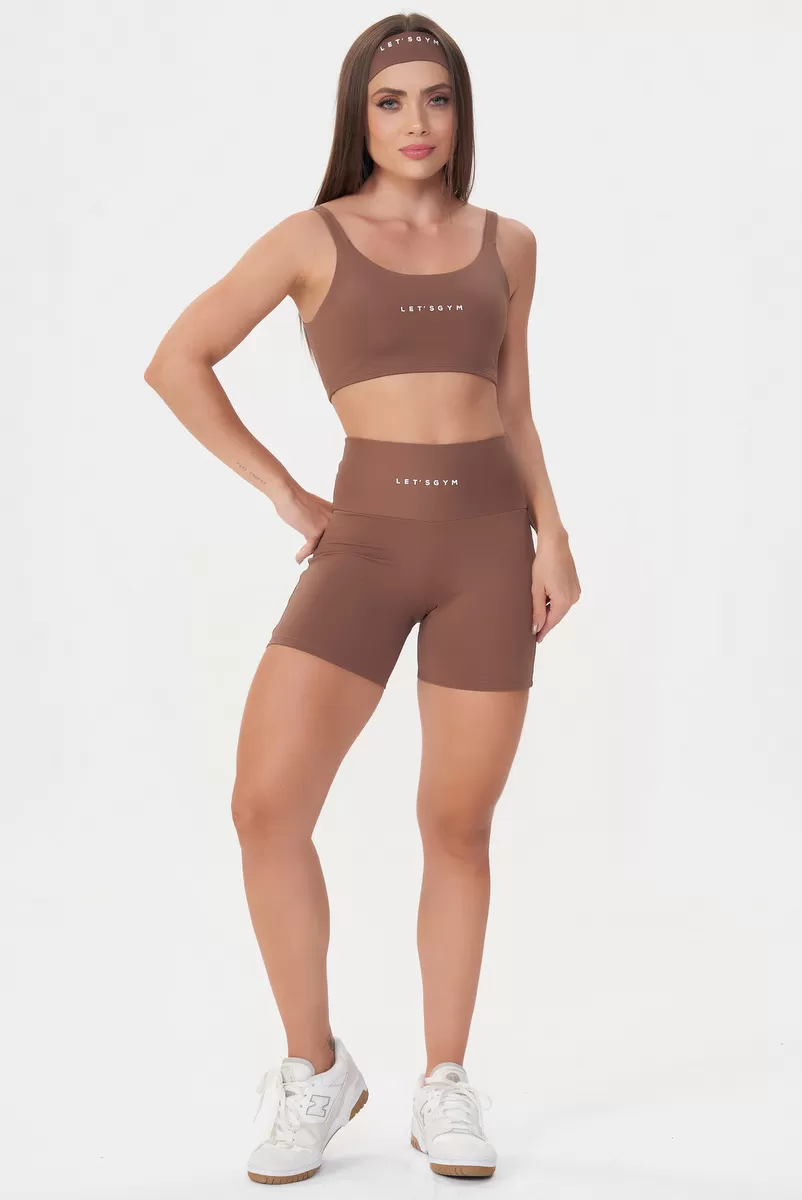 Lets Gym - Short Basic Colors Brown - 2909MR