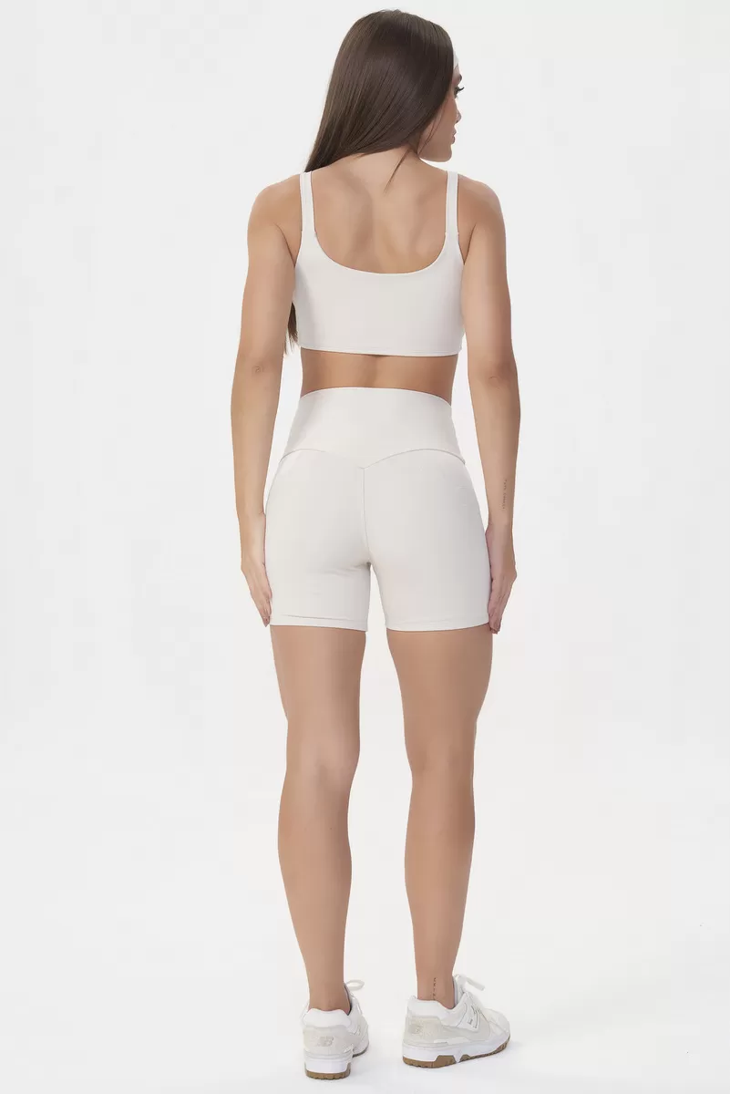 Lets Gym - Short Basic Colors Off White - 2909OFW