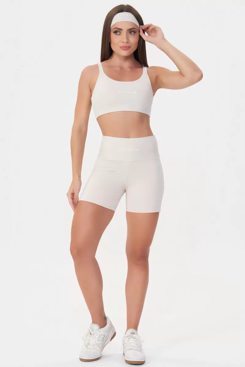Lets Gym - Short Basic Colors Off White - 2909OFW