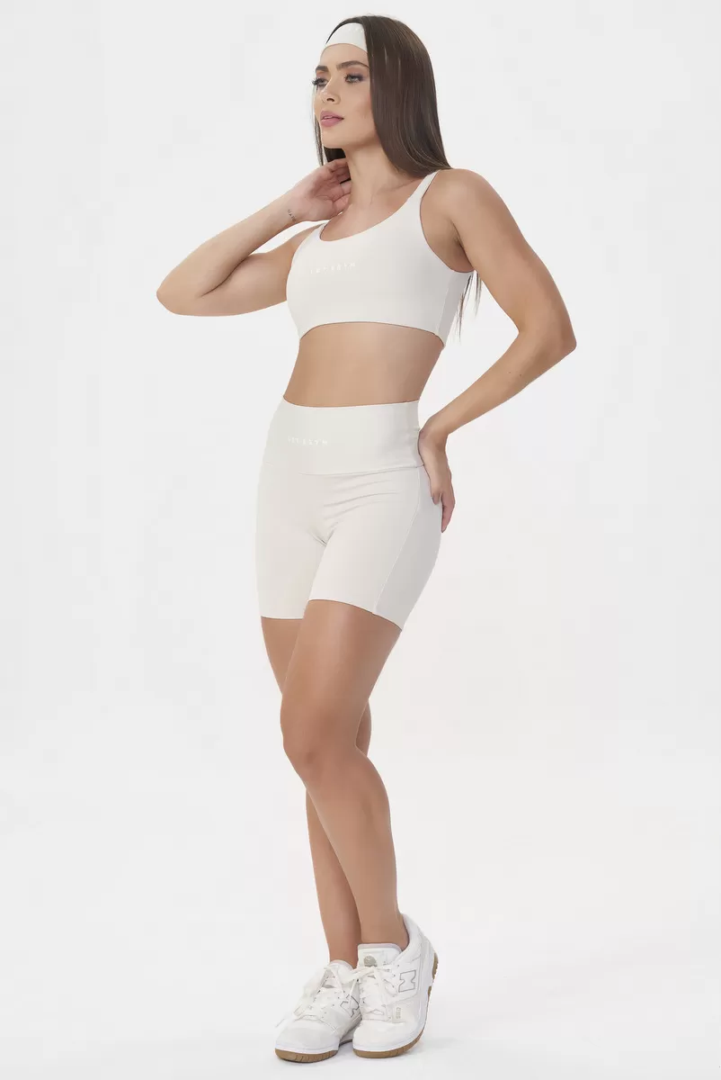 Lets Gym - Short Basic Colors Off White - 2909OFW