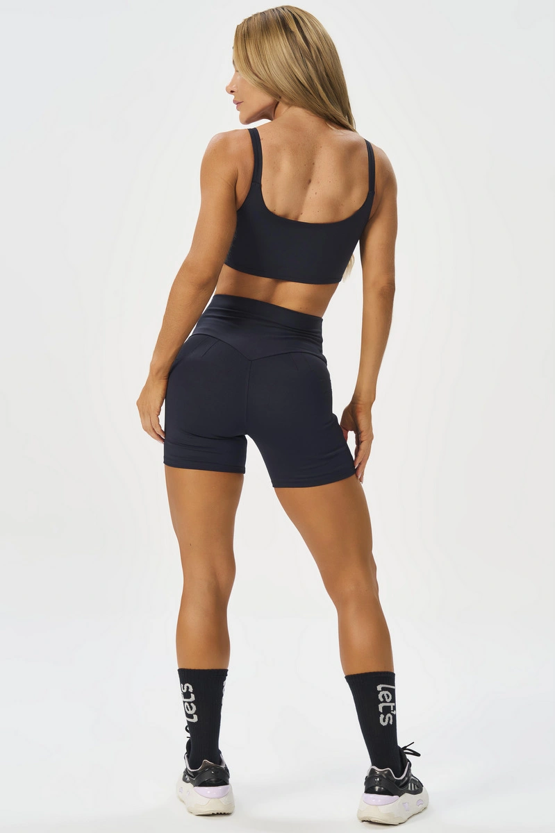 Lets Gym - Basic Colors Black Shorts - 2909PT