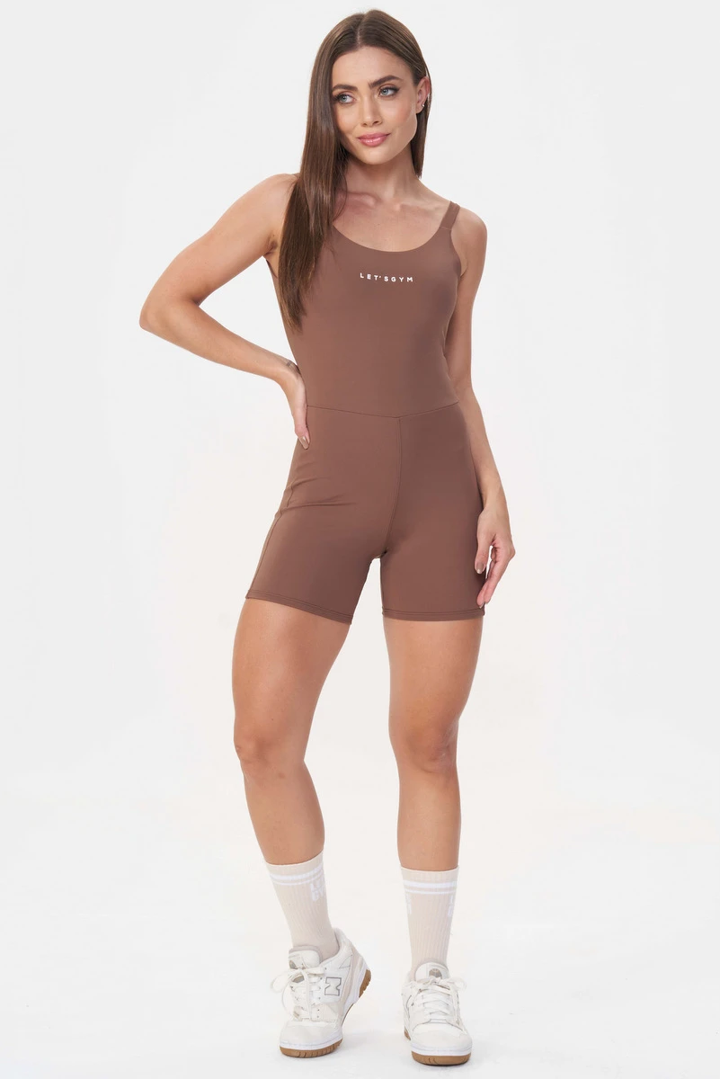 Lets Gym - Macaquinho Basic Colors Marrom - 2910MR