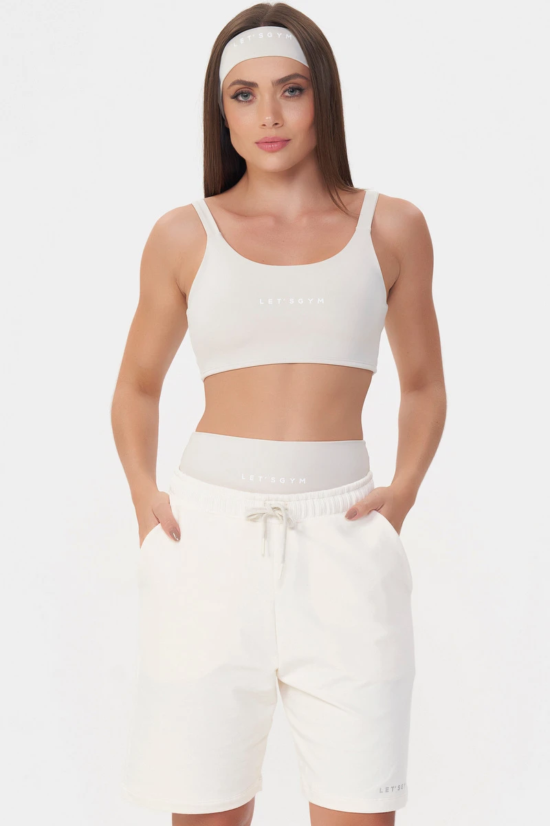 Lets Gym - Urban Layers Off White Sweatshorts - 2918OFW