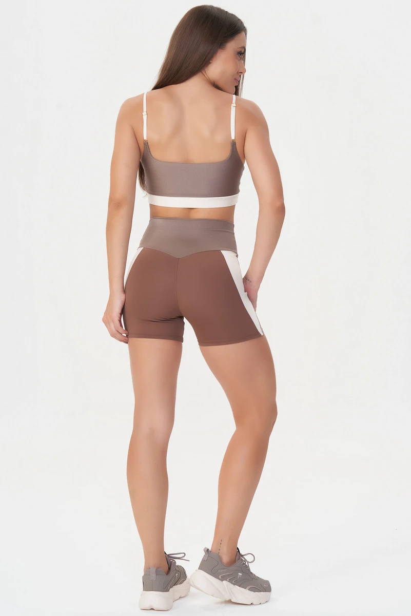 Lets Gym - Short Serenity Castanho - 2943CT