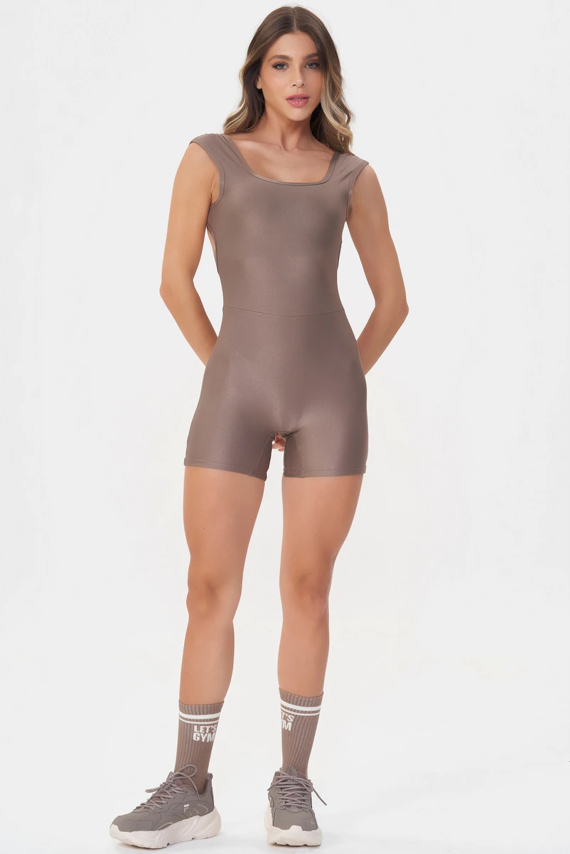 Lets Gym - Macaquinho Equilibrium Castanho - 2966CT