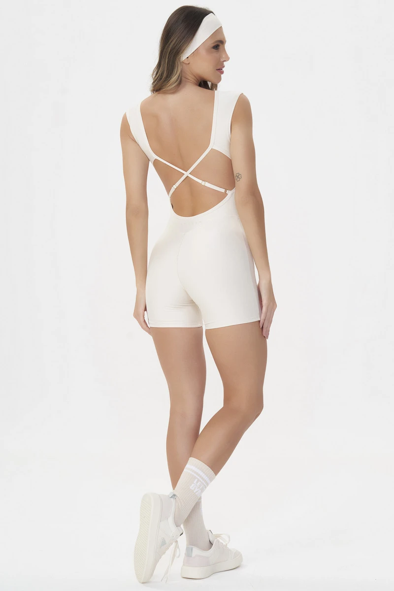 Lets Gym - Off-White Equilibrium Romper - 2966OFW