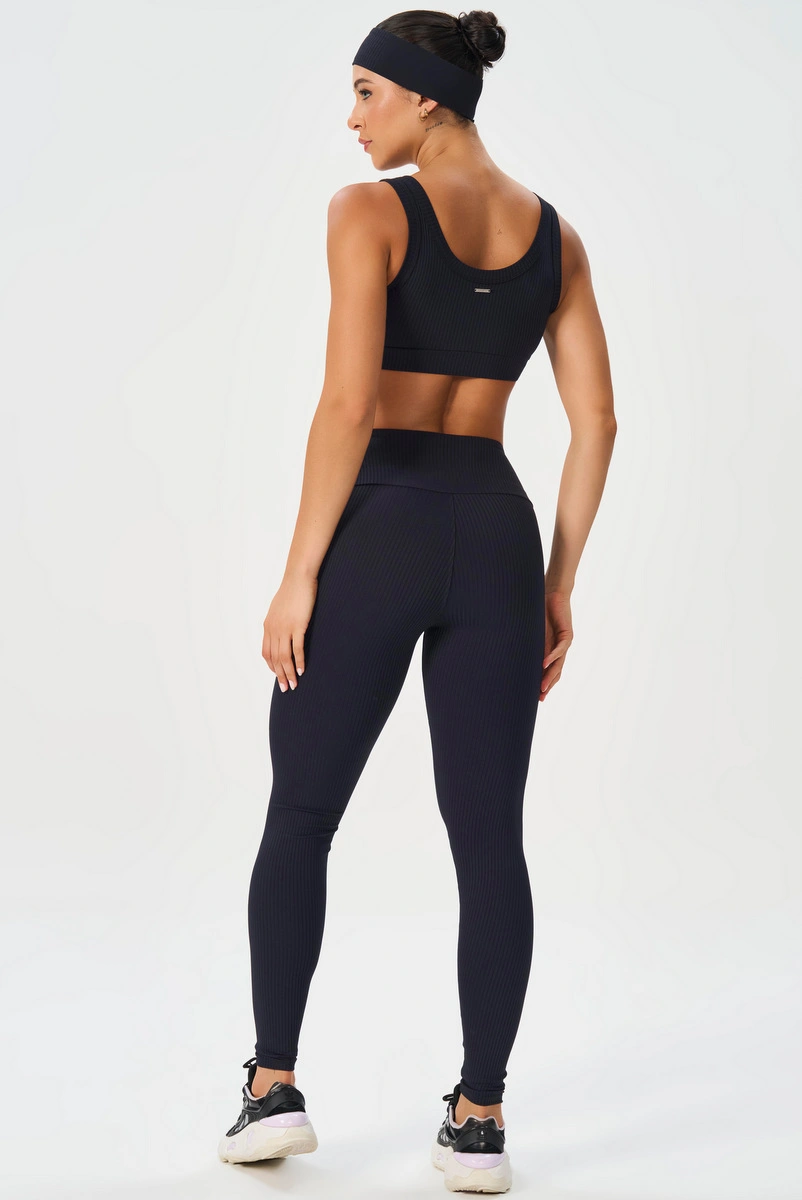 Lets Gym - Legging Comfort Rib Preto - 2982PT