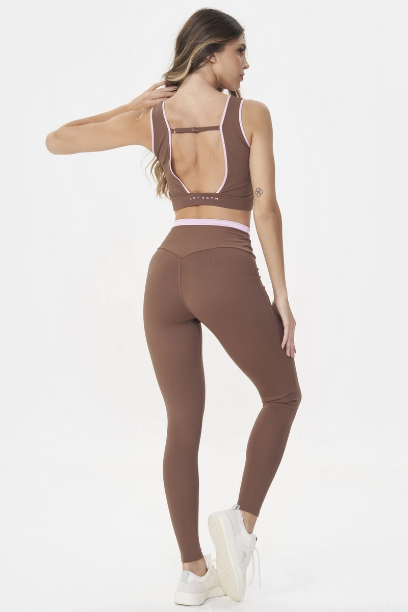 Lets Gym - Legging Vibe Marrom - 3018MR
