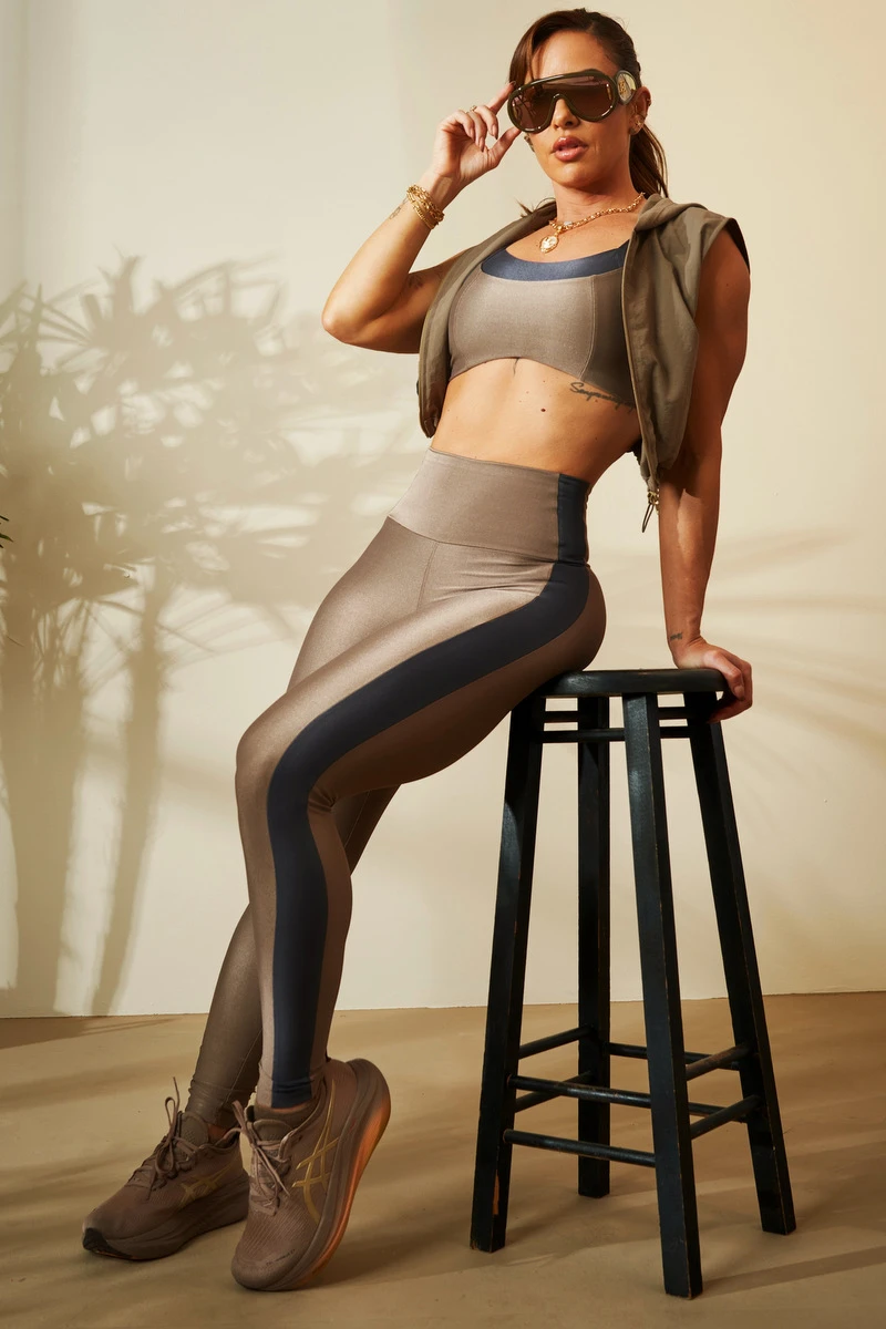 Lets Gym - Equilibrium Brown Leggings - 3031CT