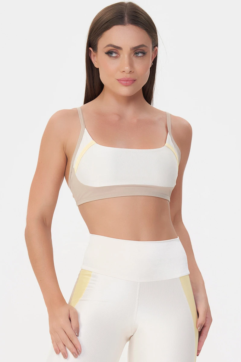 Lets Gym - Bliss Off White Sports Bra - 3048OFW