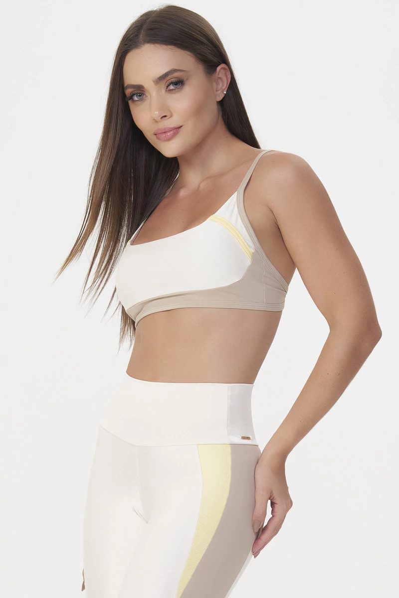 Lets Gym - Bliss Off White Sports Bra - 3048OFW