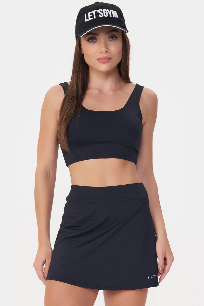 Lets Gym - Black Slate Crop Top - 3056PT