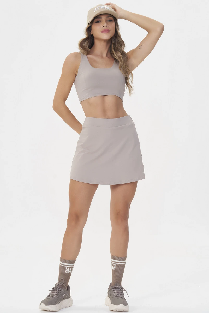 Lets Gym - Short Skirt, Slate, Nude - 3057ND