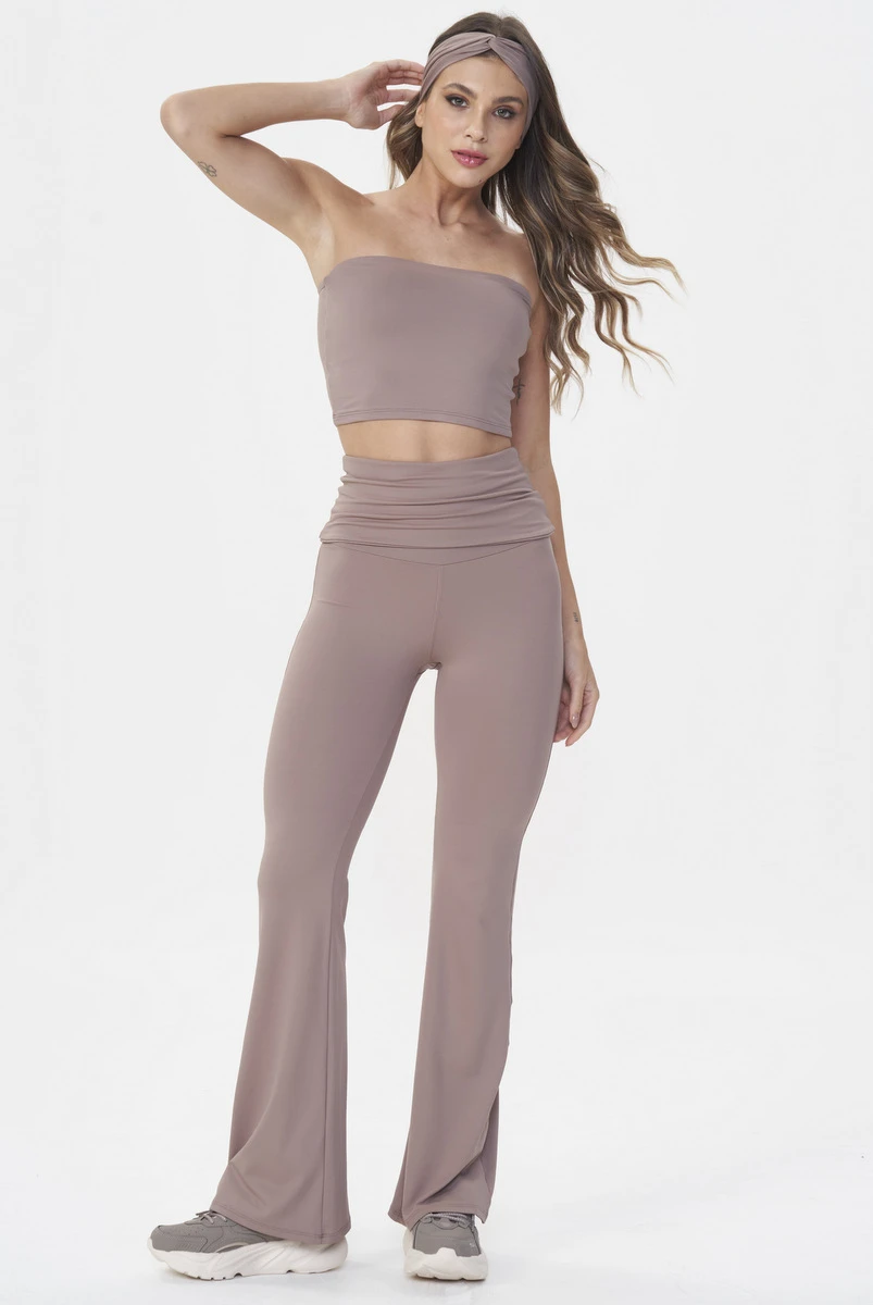 Lets Gym - Calça Flare Beyond Avelã - 3068AVL