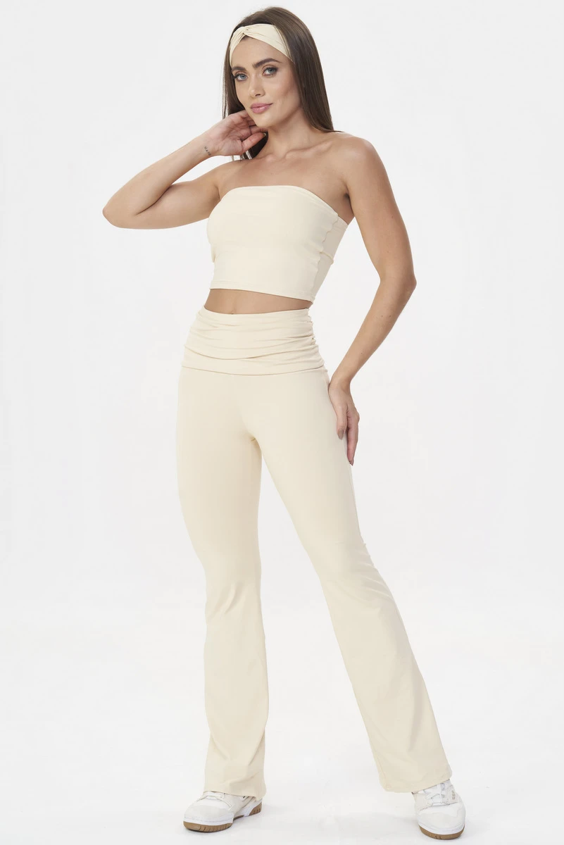 Lets Gym - Calça Flare Beyond Manteiga - 3068MT