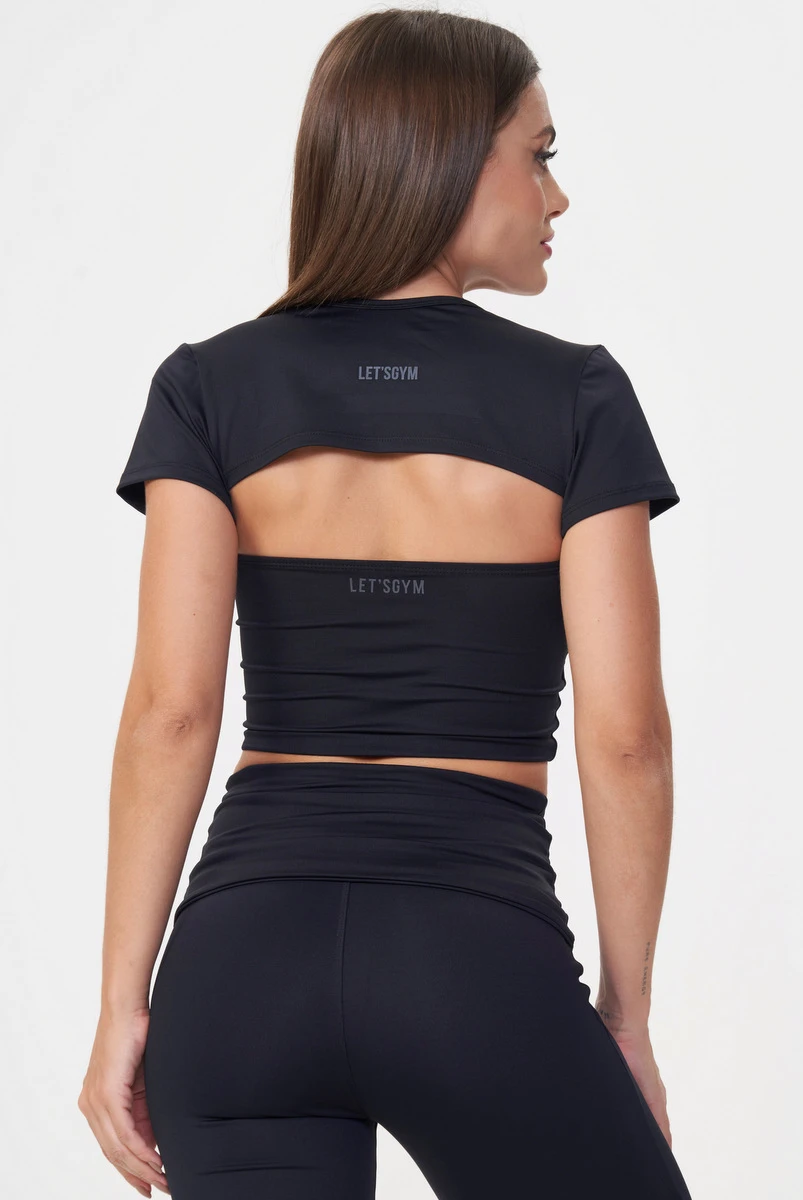 Lets Gym - Micro Cropped Beyond Black - 3073PT