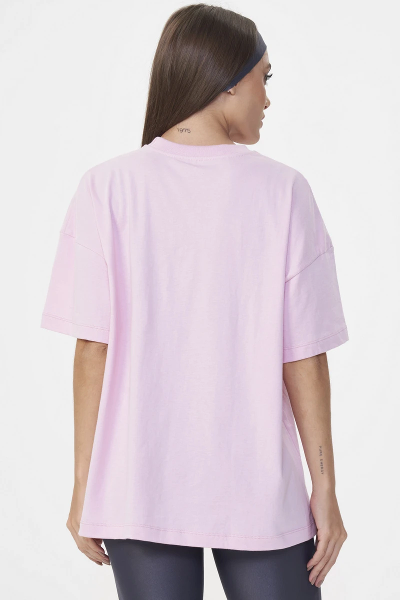 Lets Gym - Camiseta Oversized Letsgym Rosa Claro - 3076ROC