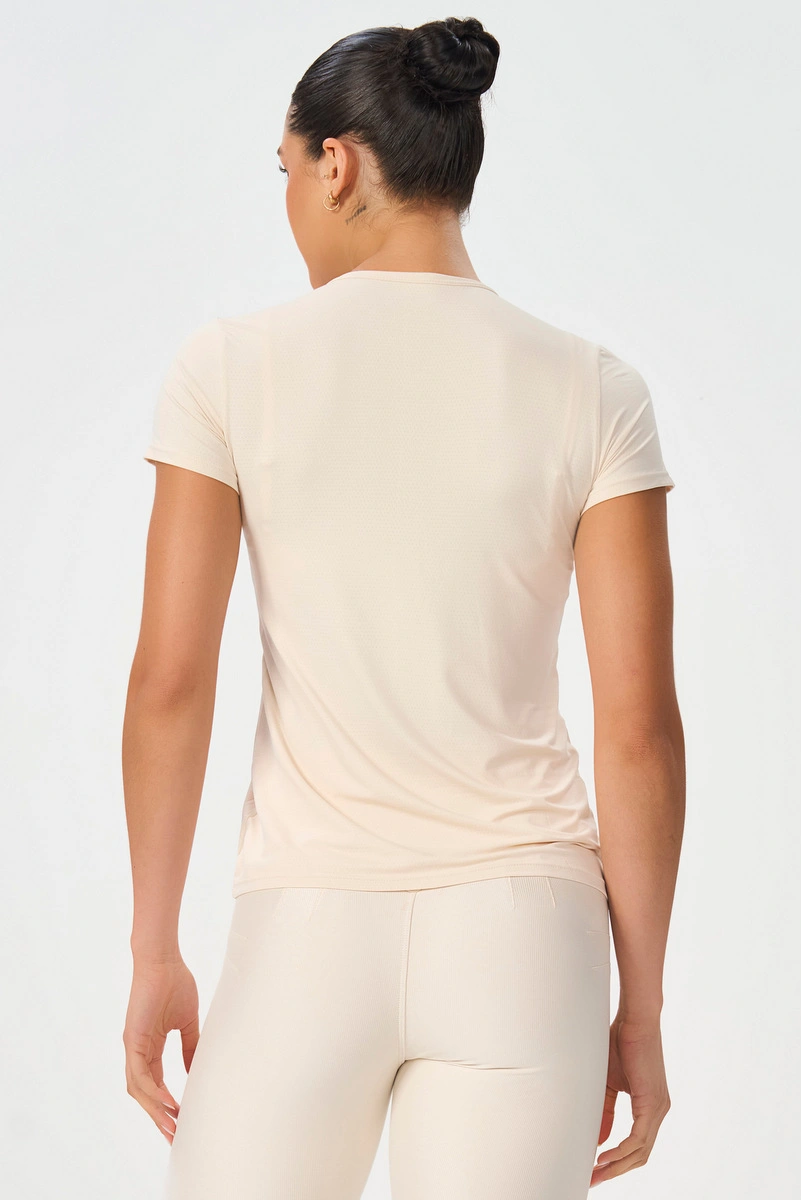 Lets Gym - Blusa M/C Basic Off White - 2430OFW