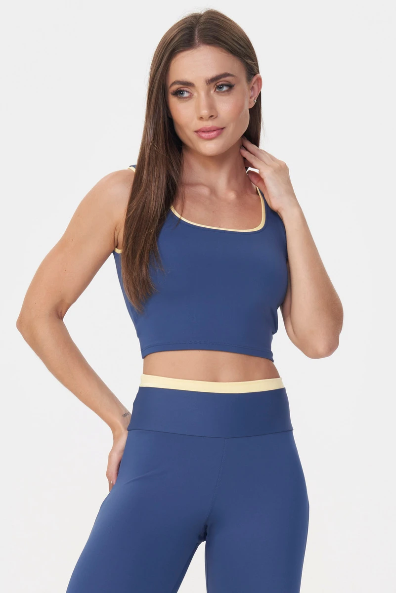 Lets Gym - Cropped Vibe Azul Indigo - 3017AZI