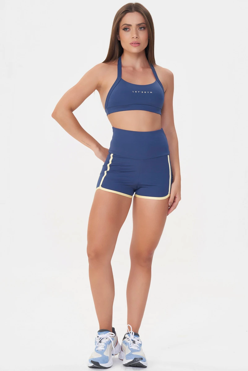 Lets Gym - Indigo Blue Vibe Shorts - 3021AZI