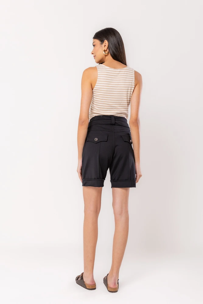 Hidrogênio - REGATA LISTRADA CANELADA NATURAL - 20512182