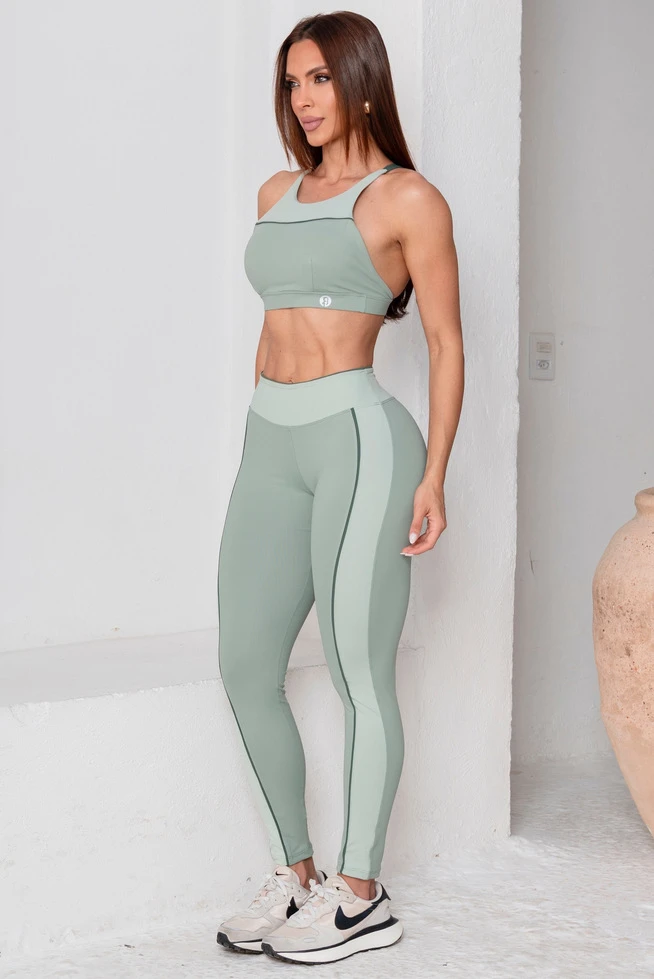 Garotafit - Conjunto Cherry Verde - FCS395H